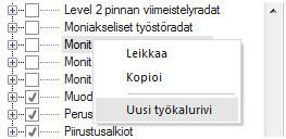 Poistamalla merkinnän työkalurivi poistuu näkyvistä 3 Työkalurivi palautuu grafiikkaikkunaan, kun klikkaat Pikamaskit painiketta uudelleen.