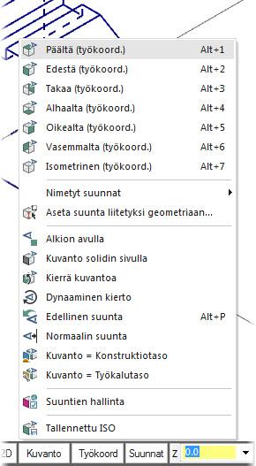 58 MASTERCAM X8/ Grafiikka-alueella työskentely 4 Valitse Päältä (Työkoord.).