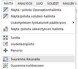 ZOOMAUS SISÄÄN JA ULOS 63 VIHJE: Pienennä edelliseen /.5 myös valittavissa Näytä-valikosta palauttaa zoomauksen edelliseen asetukseen.