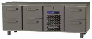 GNL-1660 3-CE-3-3 Ulkomitat: (l) 1660 x (s) 650 x (k) 650 mm Sähköteho: 0,25 kw/230 V. 9 kpl laatikkoja, joiden kapasiteetti on 1/1-100 GN. Hinta ilman sisäastioita.