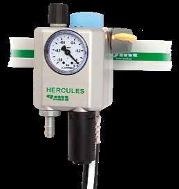 HERCULES-imuejektori Alumiinista valmistetussa HERCULES-imuejektorissa on suuri imuteho ja imukapasiteetti. Painemittari on koteloitu ja suojattu iskuilta.