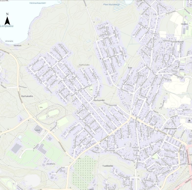 6 4 3 1 P Ukonniemen Kuva 7. Joukkoliikennereitit Ukonniemen koulun läheisyydessä (Lähde: Imatran kaupunki).