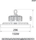 +50 C Valaisin sisältää 1m ketjun, 1m syöttökaapelin (3x1,0mm2) sekä 1m ohjauskaapelin (2x1,0mm2 ) Lisävarusteena tilattavissa säädettävä kattokiinnike,