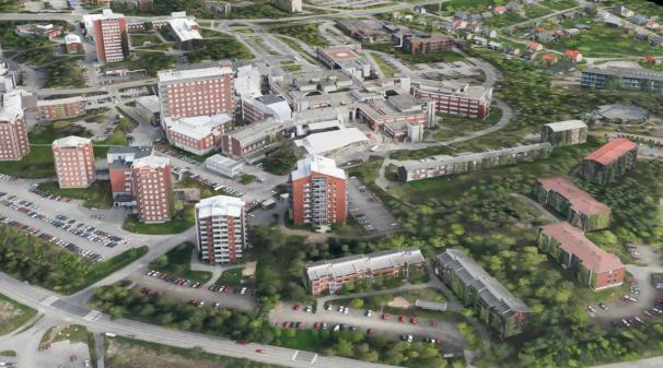 Viistoilmakuvia hyödynnettäessä rakennusten seinät saadaan näyttämään realistisilta.