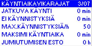 Pumppujen toiminta Pumppu voidaan ottaa pois käytöstä esimerkiksi huollon ajaksi. Tällöin pumppua ei yritetä käynnistää, eikä siihen liittyviä hälytyksiä aktivoidu.