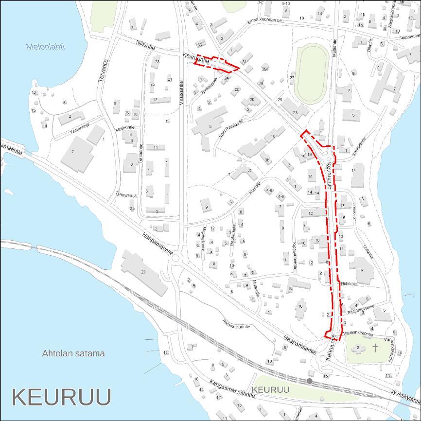 P E R US- A T U N NSTET E D O T. Tunnistetiedot Kunt Kunnnos Kortteli/tilt Kvn nimi Keuruu Keskust Keuruuntie Kvn ltu Asemkvn viheittinen muutos, MRL.