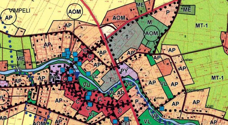 VIMPELIN KUNTA KESKUSTAN ASEMAKAAVAN MUUTOS JA LAAJENNUS, KT 68 YLEISEN TIEN ALUE JA OSAKORTTELI 8 2 Vaihemaakuntakaavan II muutos on luonnosvaiheessa. Luonnos oli nähtävillä 30.4. 21.6.2018.