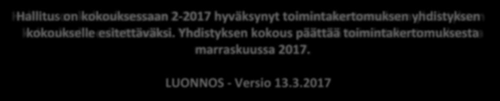 toimintakertomuksen yhdistyksen