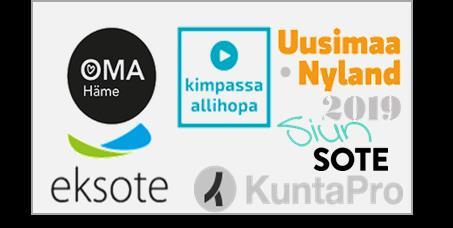 Olemassa levien hankkeiden myötä n käyty keskusteluja myös kunnallisten ja kuntien inhuse-timijiden kanssa, näistä esimerkkinä: Kuntaliitt Istekki 2M-IT 2.