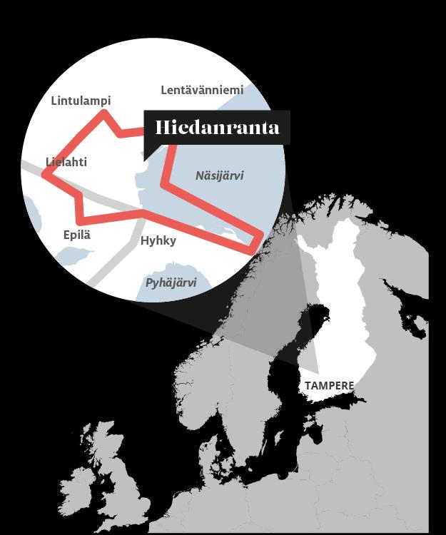 hyvä asua, työskennellä, tehdä ostoksia ja viettää vapaa-aikaa.