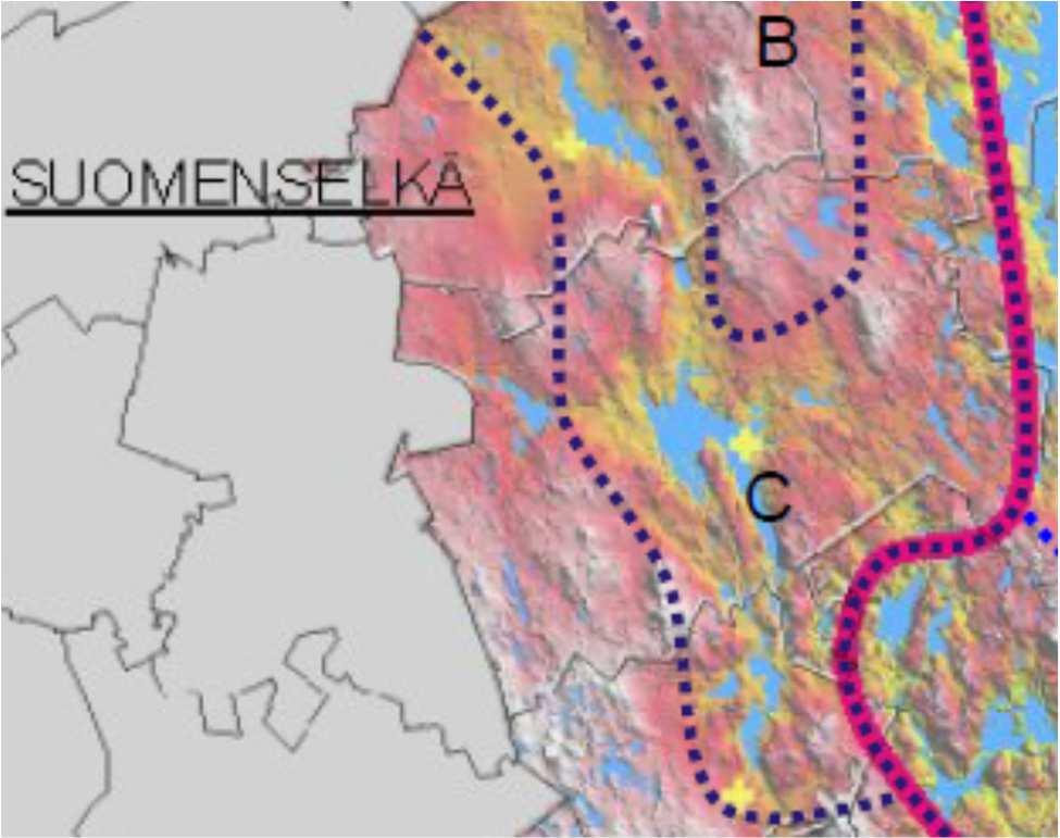 14 näkyvät aaltoilevana maisemassa. Suhteelliset korkeuserot ovat pienet. Karut mäntykankaat ja suot - nevat ja aapasuot - hallitsevat varsin laakeaa ylänköseutua.