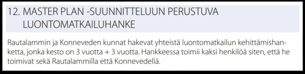 Kuntien henkilökunta (Konnevesi matkailukoordinaattori,