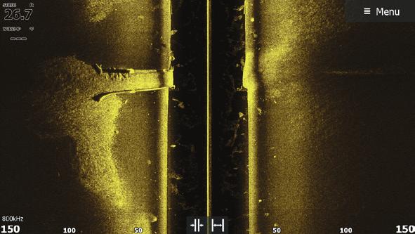 SideScan ja DownScan SideScan Voit zoomata kuvaa