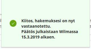 8. Täytä kohta Tuleva koulu: Valitse koulu antamasi ilmoittautumistiedon mukaisesti.