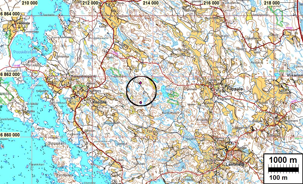 2 Sisältö Kansikuva: Perustiedot... 2 Yleiskartat... 3 Lähtötiedot... 3 Inventointi... 3 Tulos... 4 Maastoa ja uusi tie voimalapaikan 8 tienoilla.