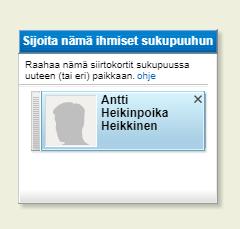 Avaa yhdistettävien profiilien sukupuut omille välilehdille selaimessasi.