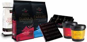 23 VALRHONA, TUMMAT SUKLAAT VALRHONA, DARK CHOCOLATE 4653 Guanaja 70% tumma suklaa nappi 3kg 3 ps 4654 Caraibe 66% tumma suklaa nappi 3kg 3 ps 4655 Manjari 64% tumma suklaa nappi 3kg 3 ps 5572 Alpaco