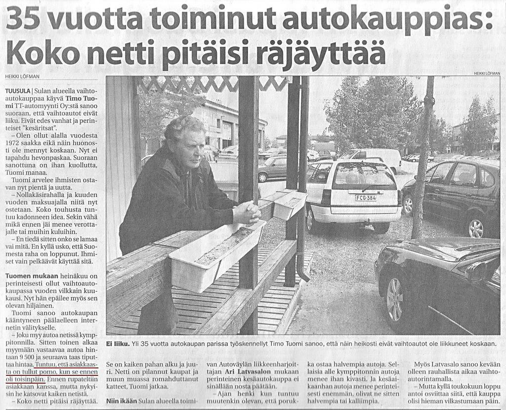 Tuntuu, että asiakkaasta on tullut