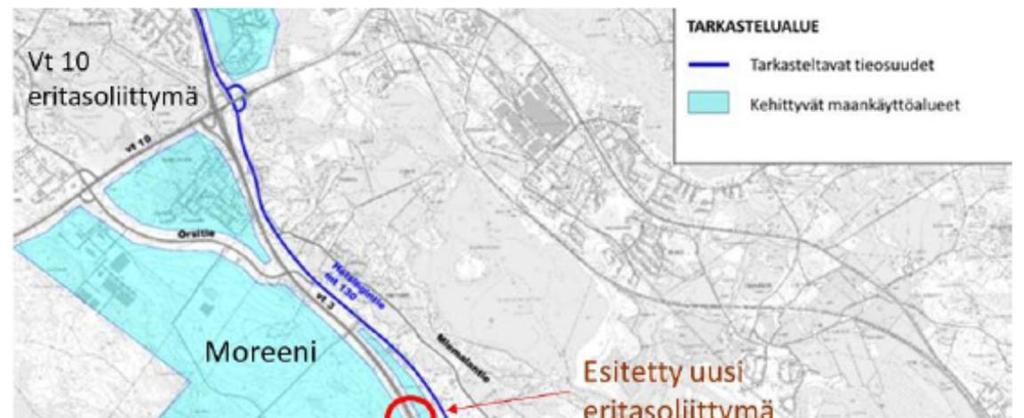 Vt 3 Moreenin eritasoliittymä Moreenin eritasoliittymän liikenteelliset vaikutukset Valtatie 3, Linea Konsultit Oy 5.12.