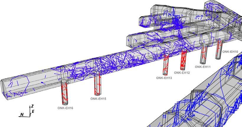 3.4 Deposition hole data Within DT2, the six short pilot holes drilled in the floor of the tunnel were subsequently reamed to experimental deposition holes (ONK-EH10 ONK-EH13, ONK-EH15, and ONK-EH16)