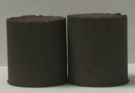 110 height is mainly due to higher compaction of particles and breaking of more brittle and bigger particles. The decrease in height also means higher density of the briquette.