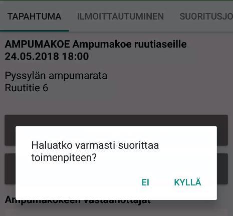 TAPAHTUMA - näkymässä Tilaisuus