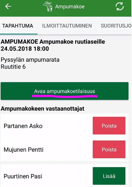 Tapahtuma Avaa