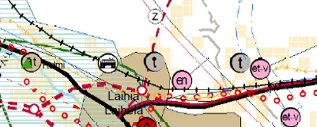 Kuva 5. Ote Pohjanmaan maakuntakaavasta (vahvistettu 21.12.2010).