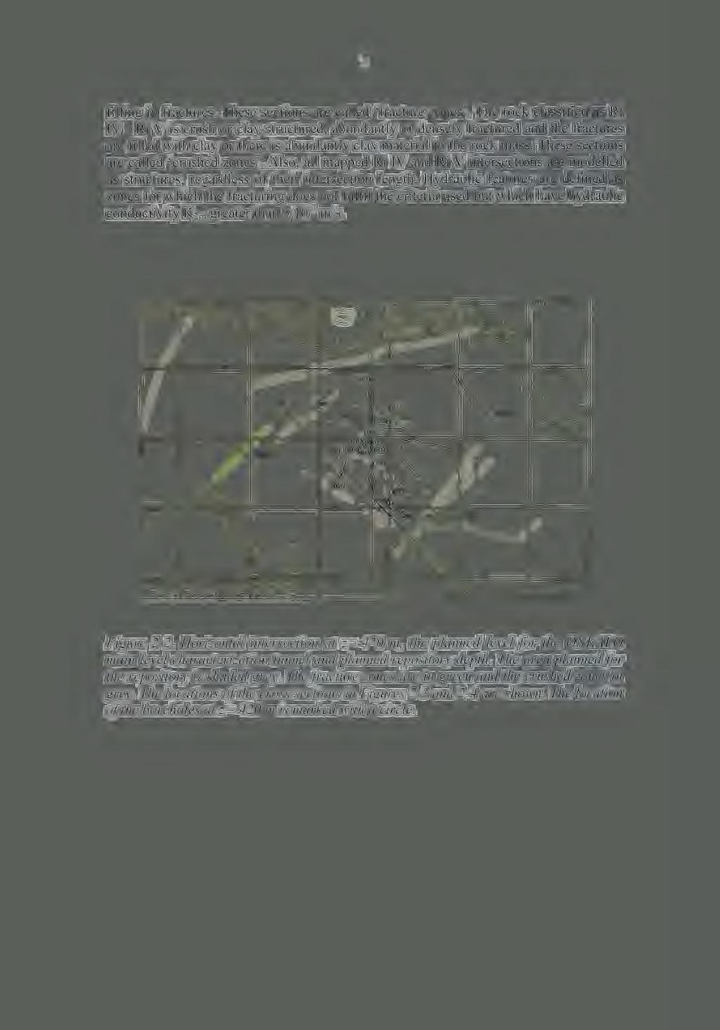 7 filling in fractures. These sections are called 'fracture zones'.