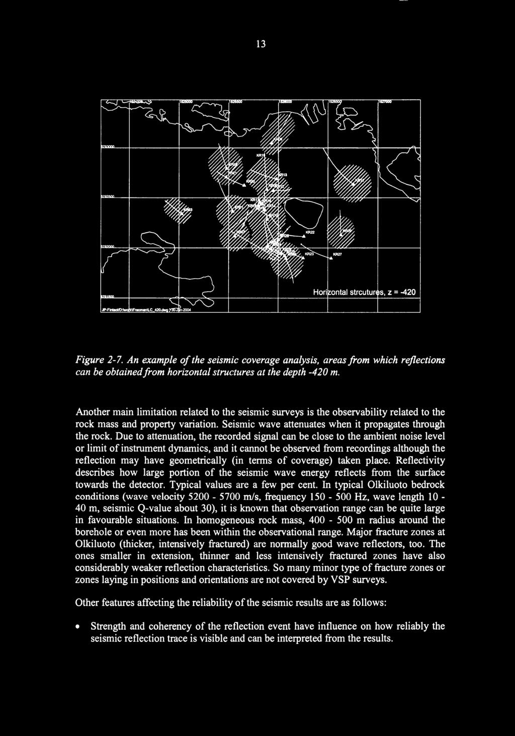 Due to attenuation, the recorded signal can be close to the ambient noise level or limit of instrument dynamics, and it cannot be observed from recordings although the reflection may have