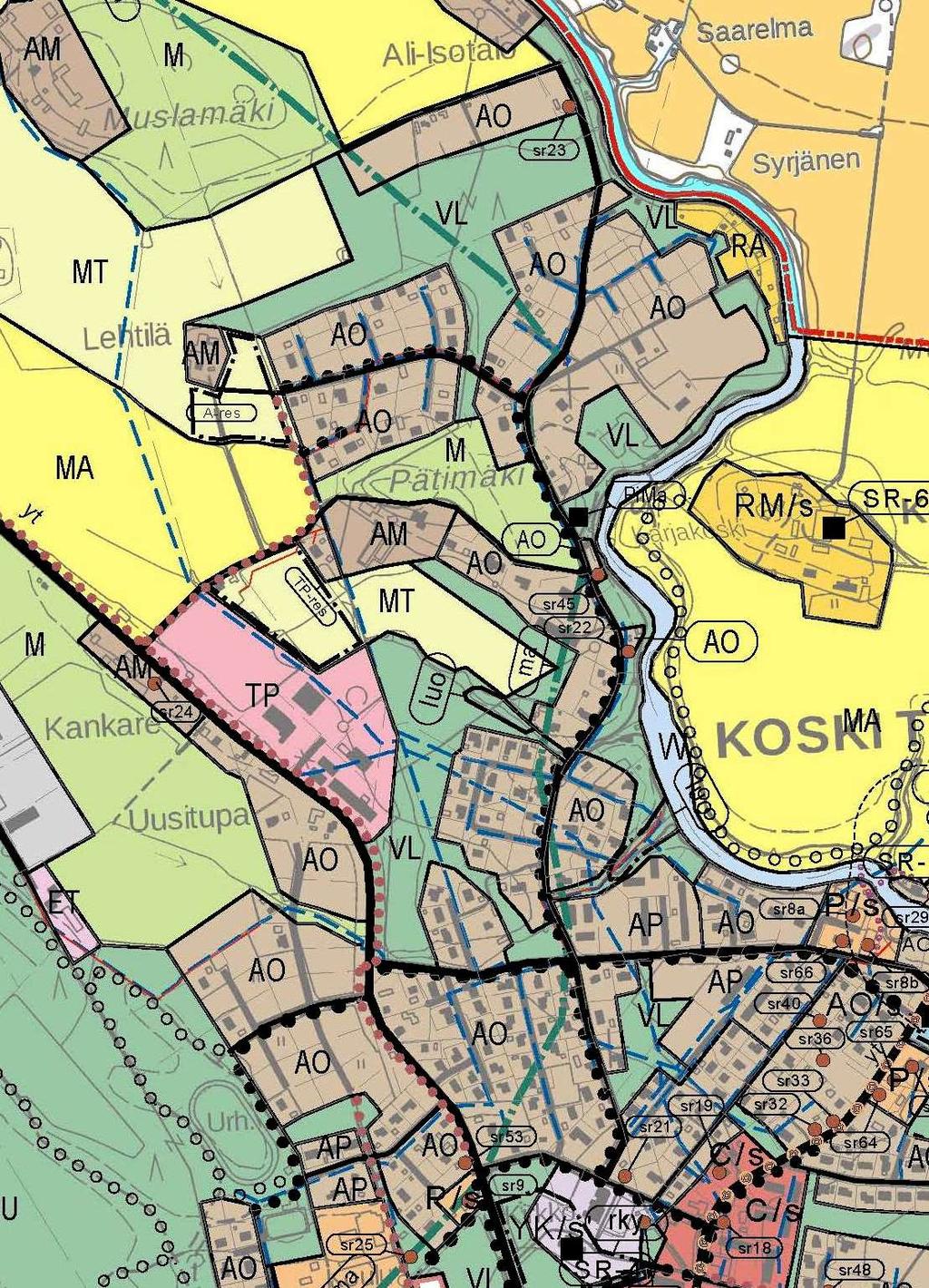 Osayleiskaava Alueelle on laadittu oikeusvaikutteinen osayleiskaava. Suunnittelualue on siinä osoitettu lähivirkistysalueeksi (VL).