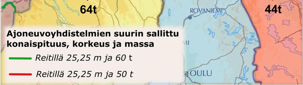 kuormatilojen yhteenlaskettu maksimipituus on 15,65 m.