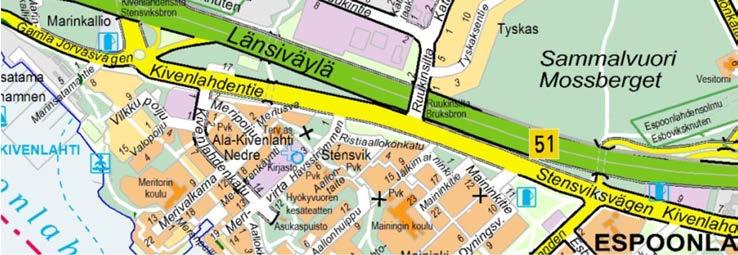 palveluita Kivenlahden tulevan metroaseman sisäänkäyntien lähiympäristöön.