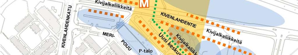 Arkkitehtuuritoimisto B&M Oy 23.10.2015 - Kivenlahden metroaseman ympäristön aluesuunnitelma.