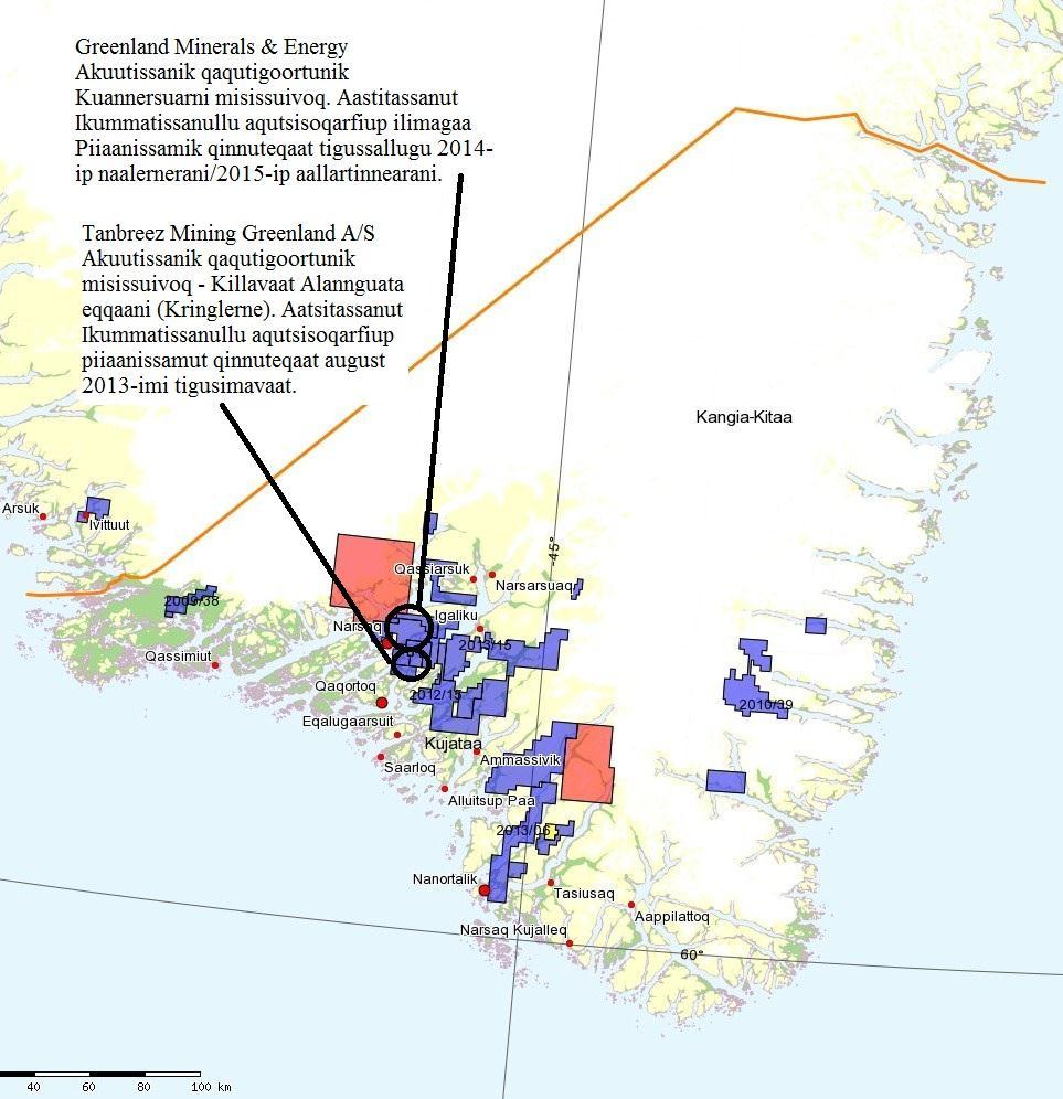 Kommune Kujalleq Nunap assinga aatsitassanik ingerlataqarluni suliat sumiinneranik Kommune Kujalleq tikkuussisoq.