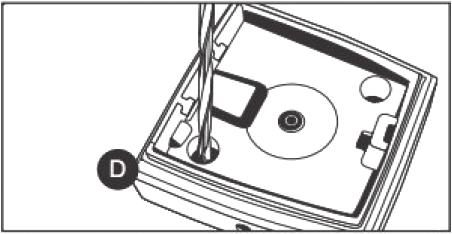 Hold the wall bracket against the surface it is to be mounted onto and screw it in place using two mounting screws. Note: If the mounting surface requires the use of wall plugs (e.g. brick or concrete) or pre-drilling (e.