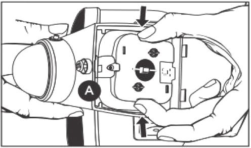 Remove the cover of the battery compartment by squeezing in the two release catches. 3. Turn the time setting control to adjust how long the light stays on for.