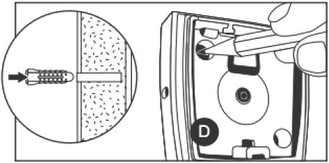 8 2.1 m above ground level. 1. Loosen the screw at the bottom of the light fitting () and remove the wall bracket (). 3. Insert 4 /LR14 batteries (sold separately).