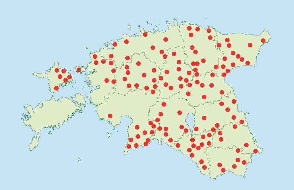 Ilves (Felis lynx) Ilvese arvukus on küllaltki stabiilne ning levik suhteliselt ühtlane. Asurkonna seisund on hea.