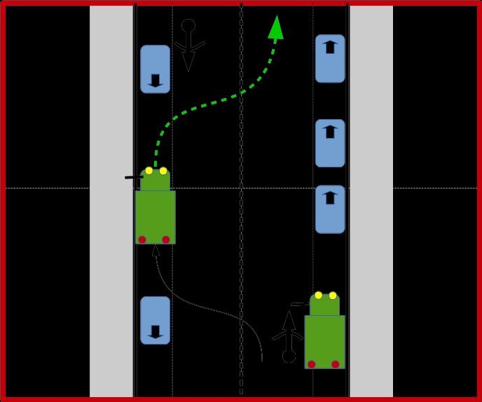 Pysäköinti vasemmalle taajamissa 36 : Taajamassa vasemmalle puolelle tietä pysäyttäminen ja pysäköinti on sallittu myös kaksisuuntaisella tiellä, jos se ei vaaranna eikä haittaa liikennettä.
