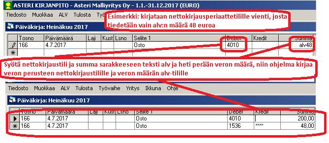 Asteri Kirjanpito KÄYTTÖOHJEET 143/