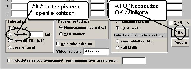 Windows XP:ssä alleviivatut kirjaimet tulevat näkyviin kun Alt-näppäimen painaa pohjaan: Painamalla Alt-näppäin pohjaan tulevat näkyviin valikkorivin alleviivatut kirjaimet.