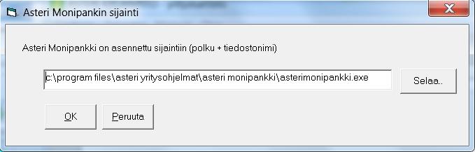 Asteri Kirjanpito KÄYTTÖOHJEET 183/260 Jos Yritysluettelo-ikkunan
