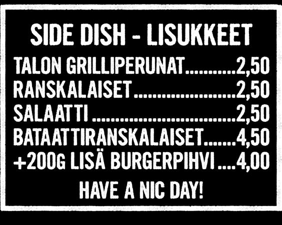 HAPPY END JÄLKIRUOAT 1. SWEET HOME ALABAMA 2. SUMMER OF 69 3. TAKE IT EASY 4. SUKLAASUIHKULÄHDE 5,00 5.