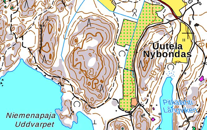 LIITE 6 - ESIMERKKIKARTTA YHDESTÄ KILPAILUALUEESTA 4 5 6 3 N