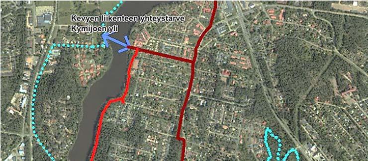 Rantakulma-Aholanmäki Rusinlautantien ja Lumikonpolun välille on suunniteltu uusi sorapohjainen kevyen liikenteen väylä.