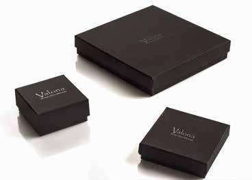 The package is elegant black cardboard box with logo print.