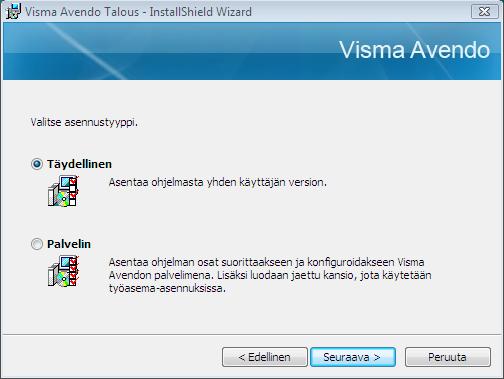 5. Valitse seuraavaksi asennustyyppi.