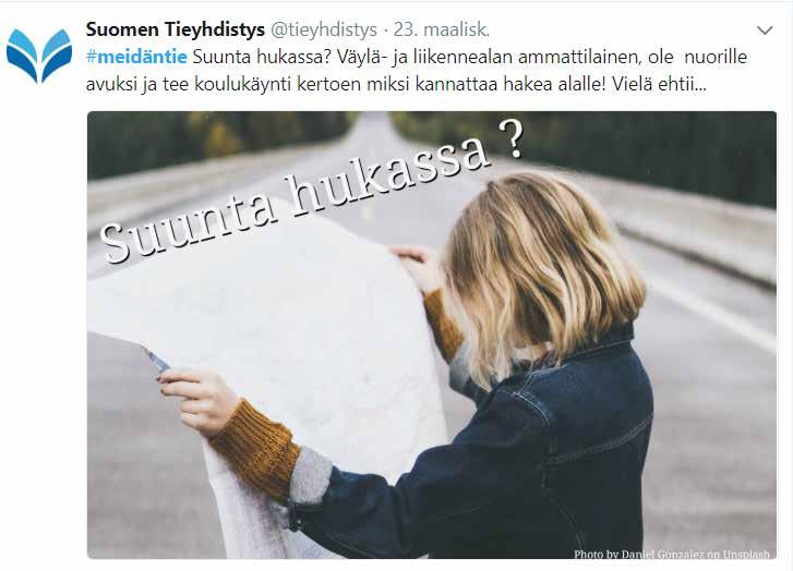 UUTISIA TIEYHDISTYKSESTÄ // #meidäntie-kampanja päättyy - työ jatkuu VÄYLÄT & LIIKENNE -päivillä päätöksen saa #meidäntie-kampanja ts. koulukäynnit-kisa.