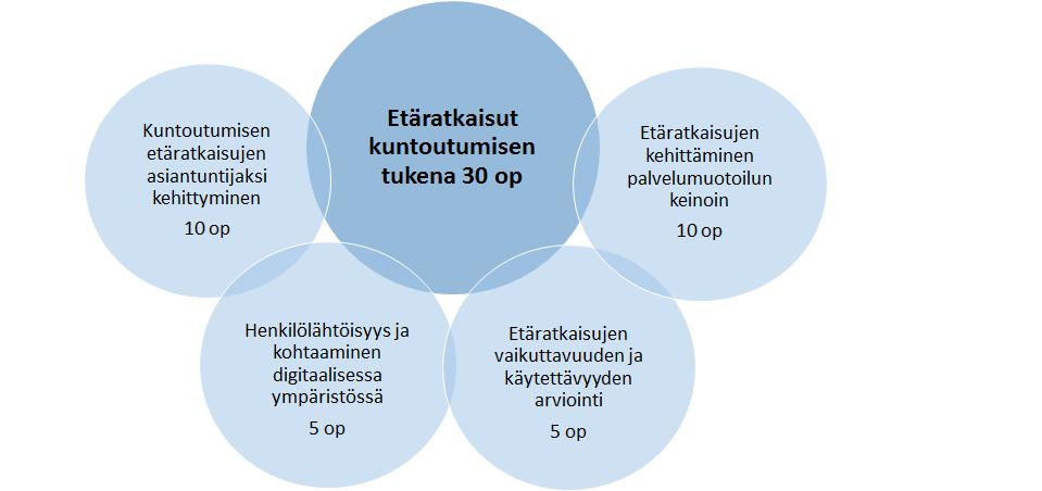 hyödyn uusien kuntoutumista tukevien etäratkaisujen kehittämiseen asiakkaan ja yhteiskunnan tarpeet huomioiden.